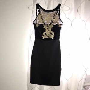 2 for $10 ♥️  black and gold halter dress